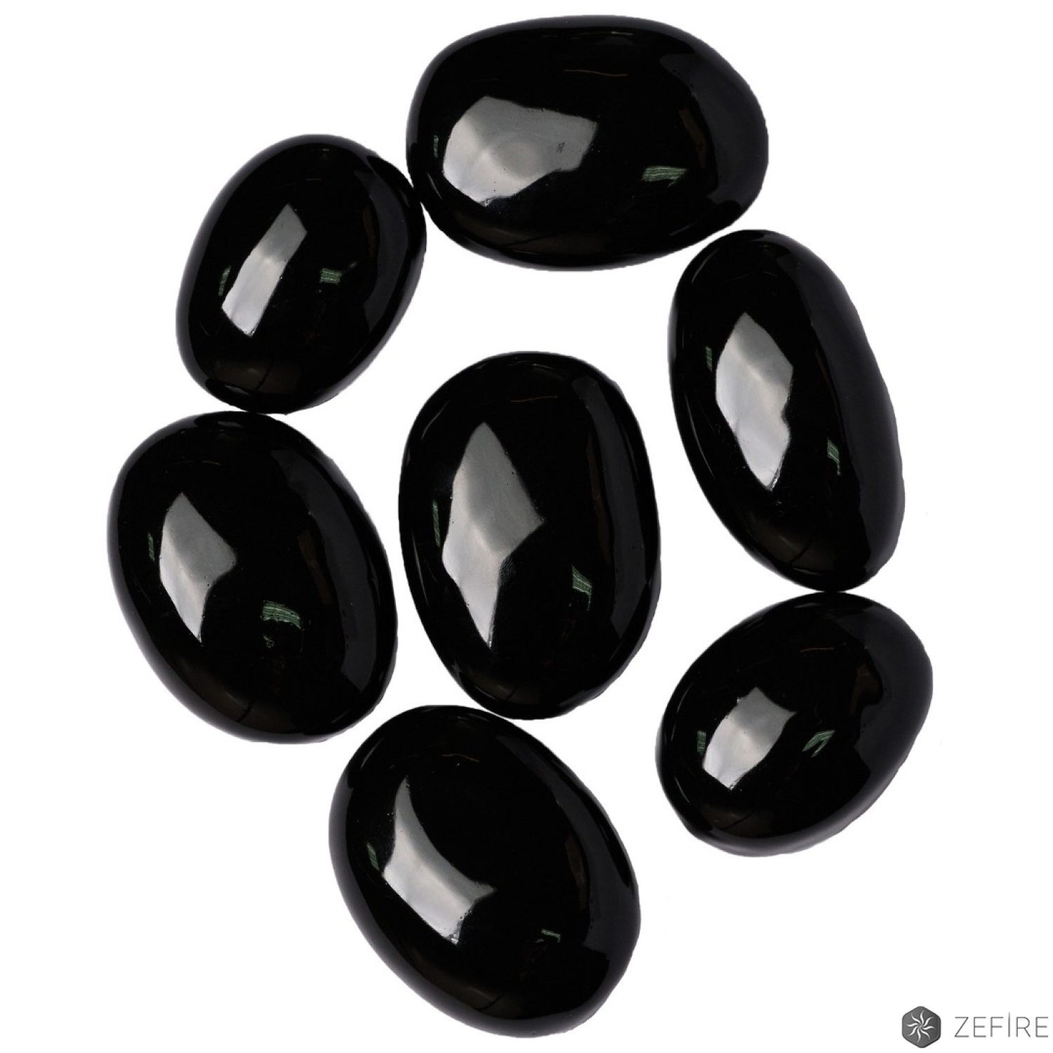Декоративные керамические камни черные 7 шт