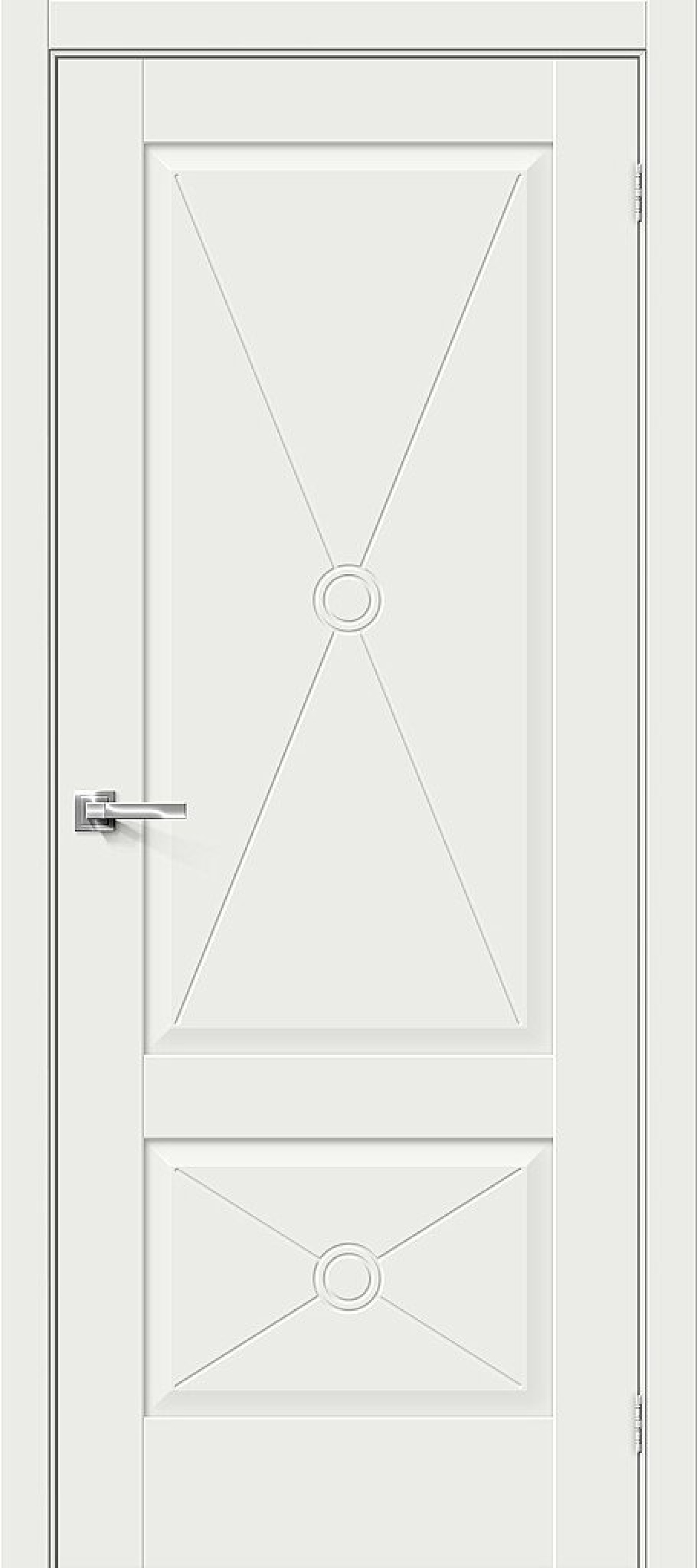 Межкомнатная дверь эмалит Прима-12.Ф2 White Matt