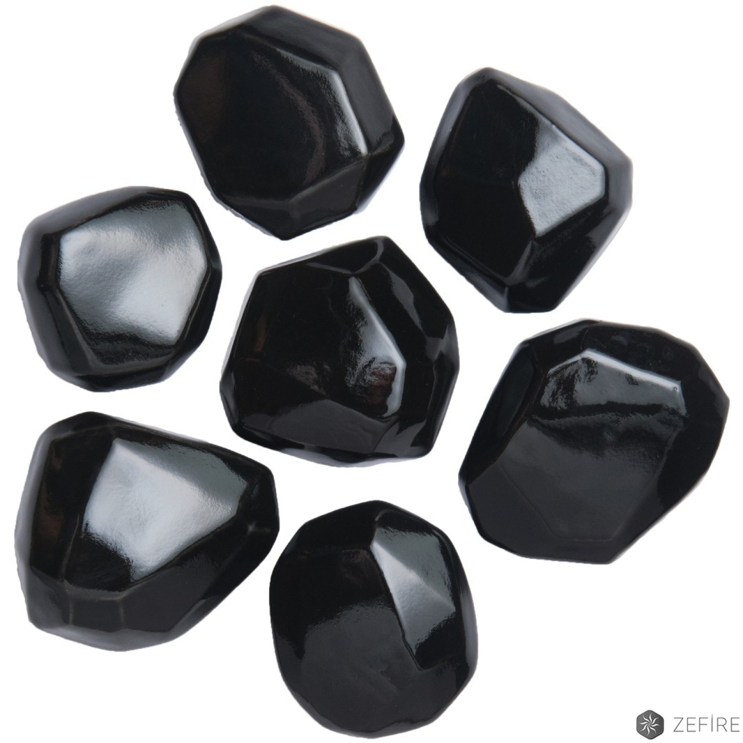 Камни кристалл черные - 7 шт