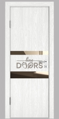 межкомнатная дверь межкомнатная DO-512 Белый глубокий/зеркало Бронза