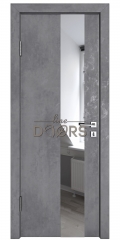 ШИ межкомнатная дверь DO-604 Бетон темный/Зеркало
