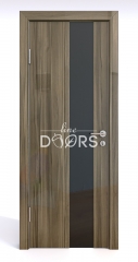 Дверь межкомнатная DO-504 Сосна глянец/стекло Черное