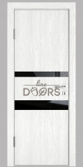 межкомнатная дверь межкомнатная DO-512 Белый глубокий/стекло Черное