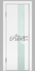 Дверь межкомнатная DO-504 Белый бархат/стекло Белое
