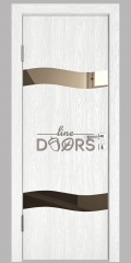 межкомнатная дверь межкомнатная DO-503 Белый глубокий/зеркало Бронза