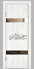 ШИ межкомнатная дверь DO-602 Белый глубокий/зеркало Бронза