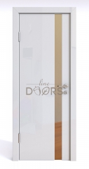 Дверь межкомнатная DO-507 Белый глянец/зеркало Бронза