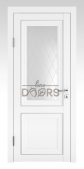 Дверь межкомнатная DO-PG2 Белый бархат/Ромб