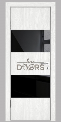 межкомнатная дверь межкомнатная DO-508 Белый глубокий/стекло Черное