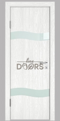 ШИ межкомнатная дверь DO-603 Белый глубокий/стекло Белое