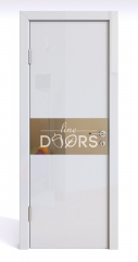 ШИ дверь DO-601 Белый глянец/зеркало Бронза