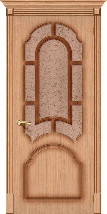 Шпонированная межкомнатная дверь Соната Ф-01 (Дуб) / Риф.