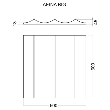 Гипсовая 3D панель AFINA BIG 600x600x45 мм