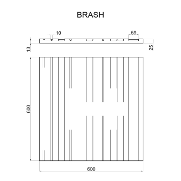 Гипсовая 3D панель BRASH 600x600x25 мм