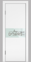 ШИ дверь DO-601 Белый бархат/стекло Белое