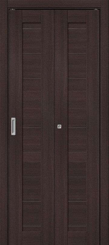 Складная межкомнатная дверь Браво-21 Wenge Melinga