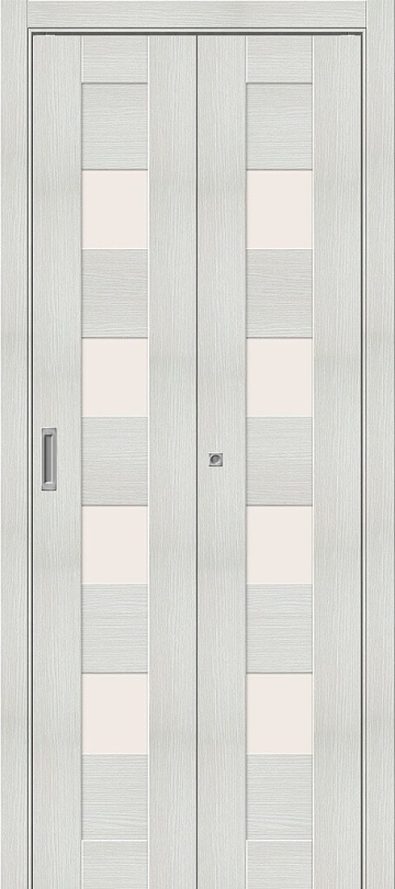 Складная межкомнатная дверь Браво-23 Bianco Veralinga / Magic Fog