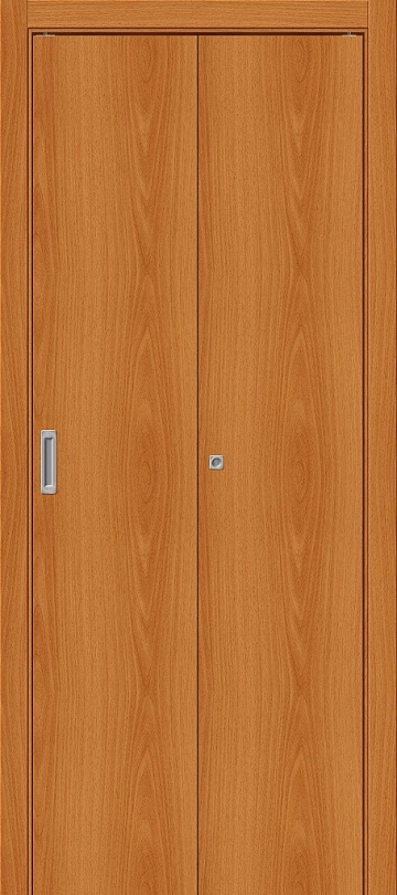 Складная межкомнатная дверь Гост-0 Л-12 (МиланОрех)
