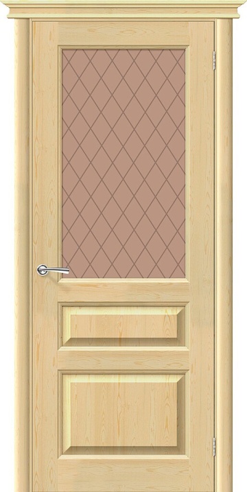 Межкомнатная дверь из массива Bravo М5 Без отделки / Кристалл
