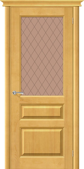 Межкомнатная дверь из массива Bravo М5 Т-04 (Медовый) / Кристалл