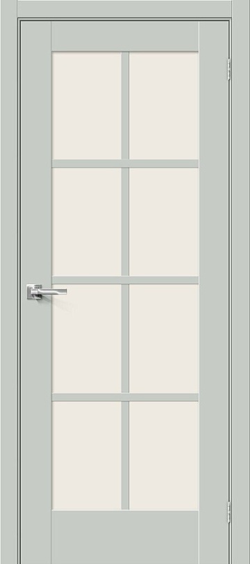 Межкомнатная дверь эмалит Прима-11.1 Grey Matt / Magic Fog