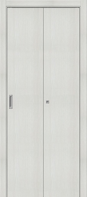 Складная межкомнатная дверь Браво-0 Bianco Veralinga