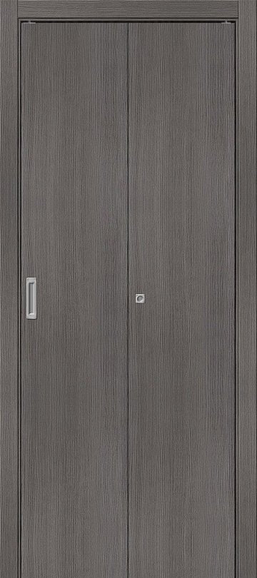 Складная межкомнатная дверь Браво-0 Grey Melinga