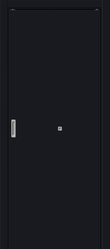 Складная межкомнатная дверь Браво-0 Total Black