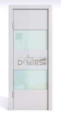 ШИ дверь DO-608 Белый глянец/стекло Белое