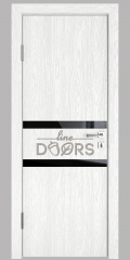 межкомнатная дверь межкомнатная DO-513 Белый глубокий/стекло Черное